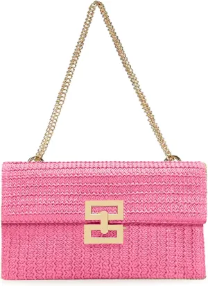 Small Straw Clutch Straw Crossbody Bag for Women, Summer Beach Woven Shoulder Bag Riffia Envelope Evening Handbag