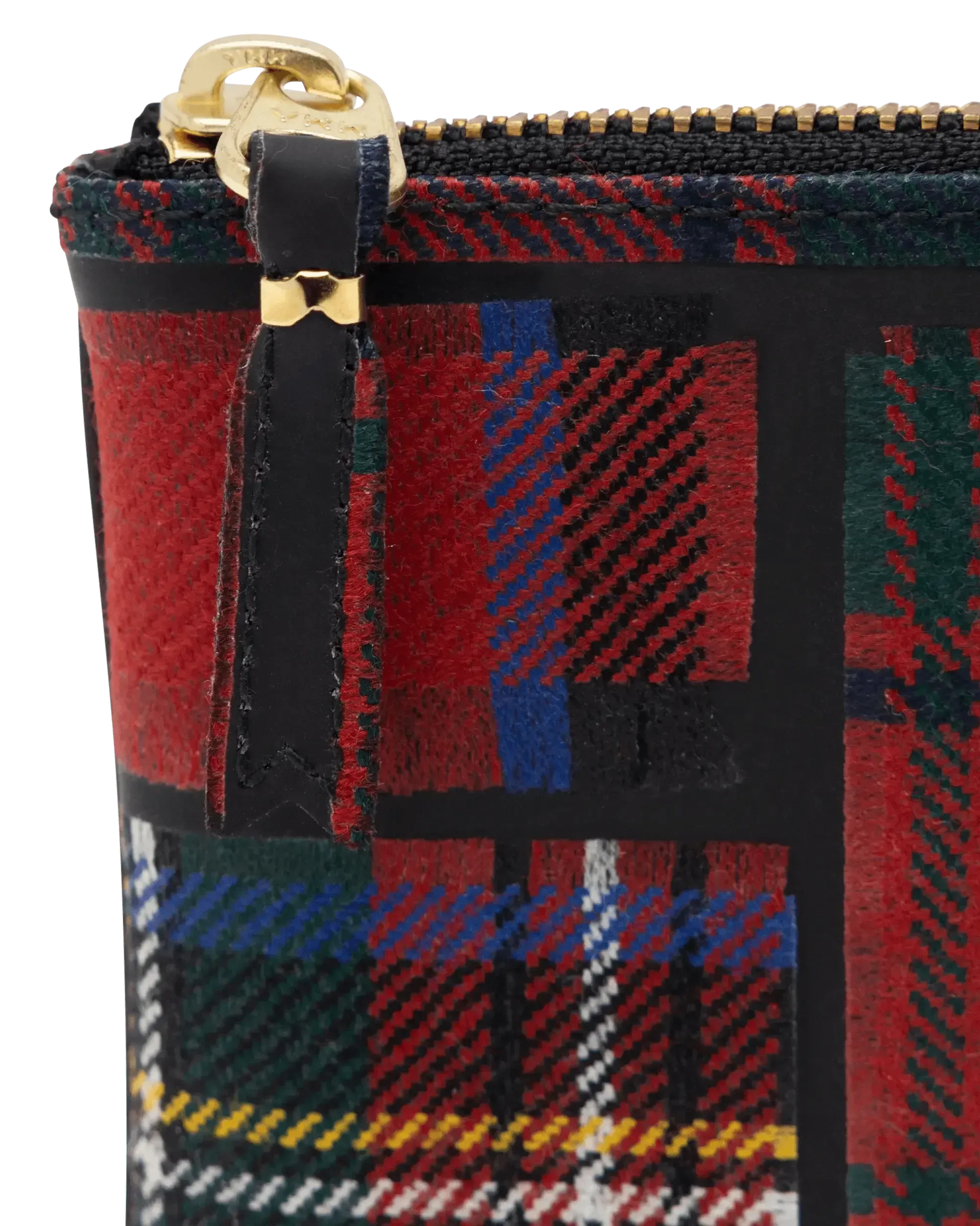 Small Tartan Patchwork Zip Pouch