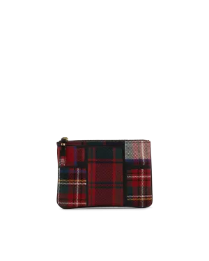 Small Tartan Patchwork Zip Pouch
