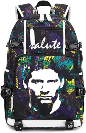 Soccer Player 10 Luminous Multifunction Backpack Travel Football Fans Bag For Men Women (Style 24)