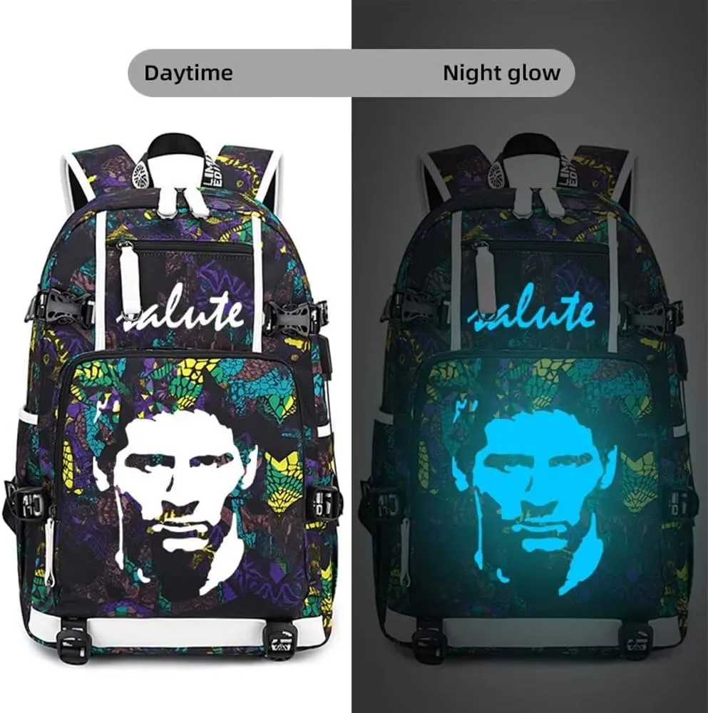 Soccer Player 10 Luminous Multifunction Backpack Travel Football Fans Bag For Men Women (Style 24)