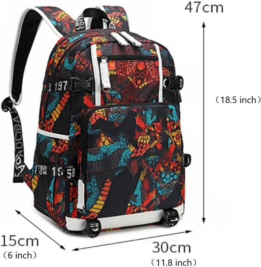 Soccer Player 7 Luminous Multifunction Backpack Travel Football Fans Bag For Men Women (Style 4)