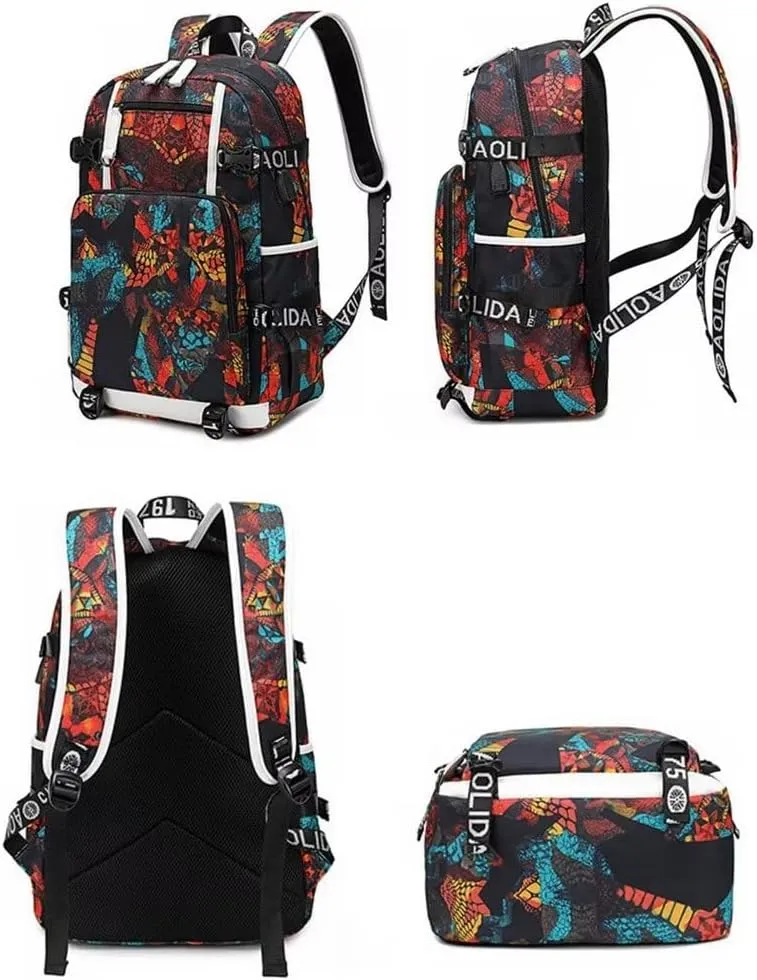 Soccer Player 7 Luminous Multifunction Backpack Travel Football Fans Bag For Men Women (Style 4)