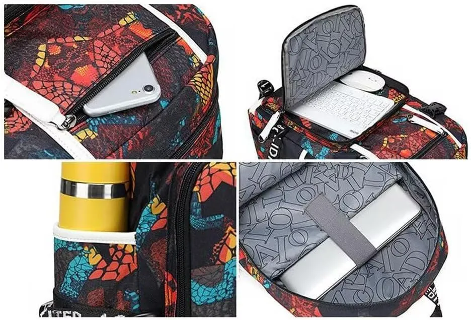 Soccer Player 7 Luminous Multifunction Backpack Travel Football Fans Bag For Men Women (Style 4)