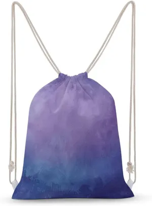 Soft Purple Image Drawstring Backpack for Women Men Drawstring Bag for Travel Swimming Sports Gym Bag