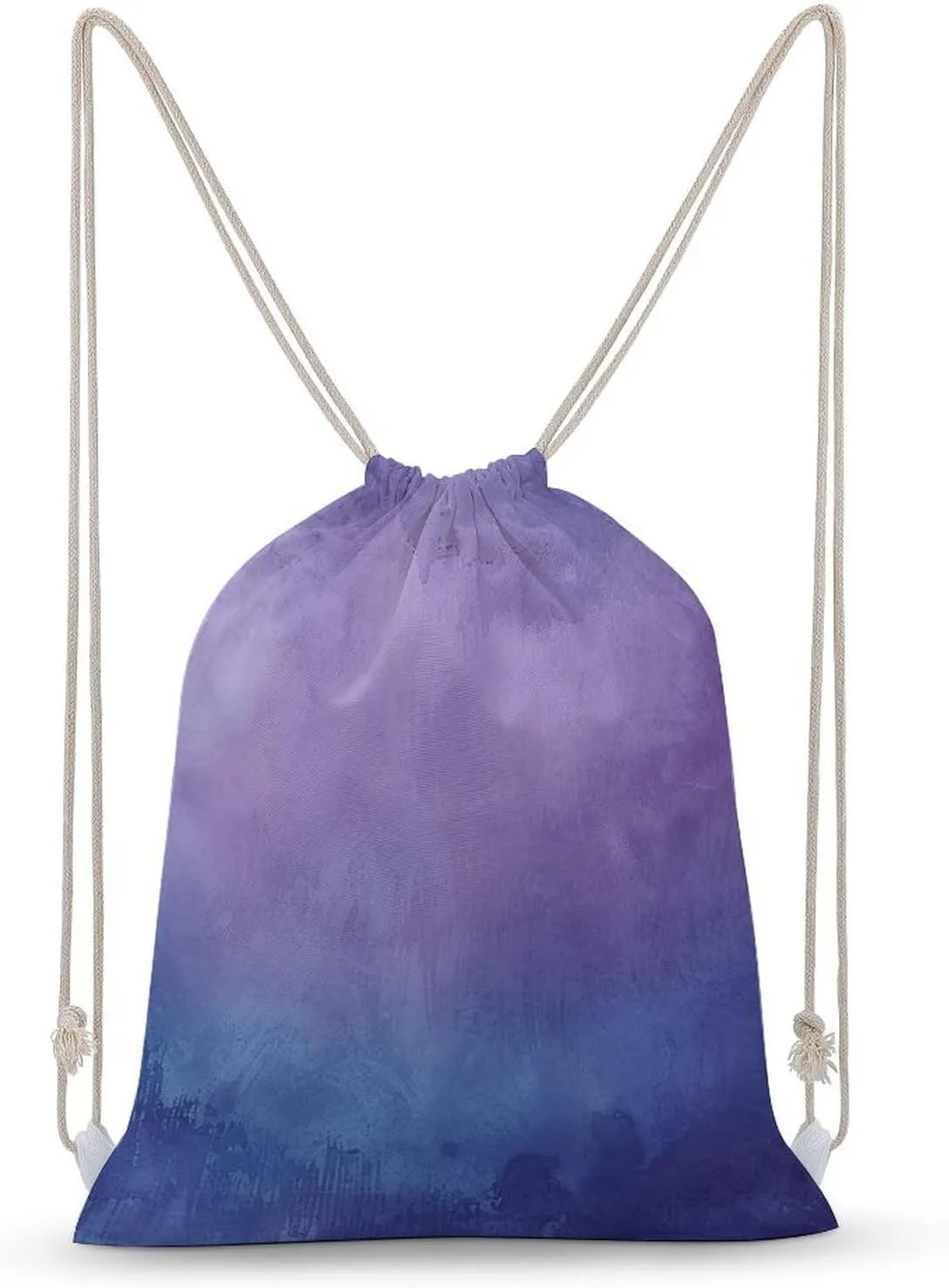 Soft Purple Image Drawstring Backpack for Women Men Drawstring Bag for Travel Swimming Sports Gym Bag