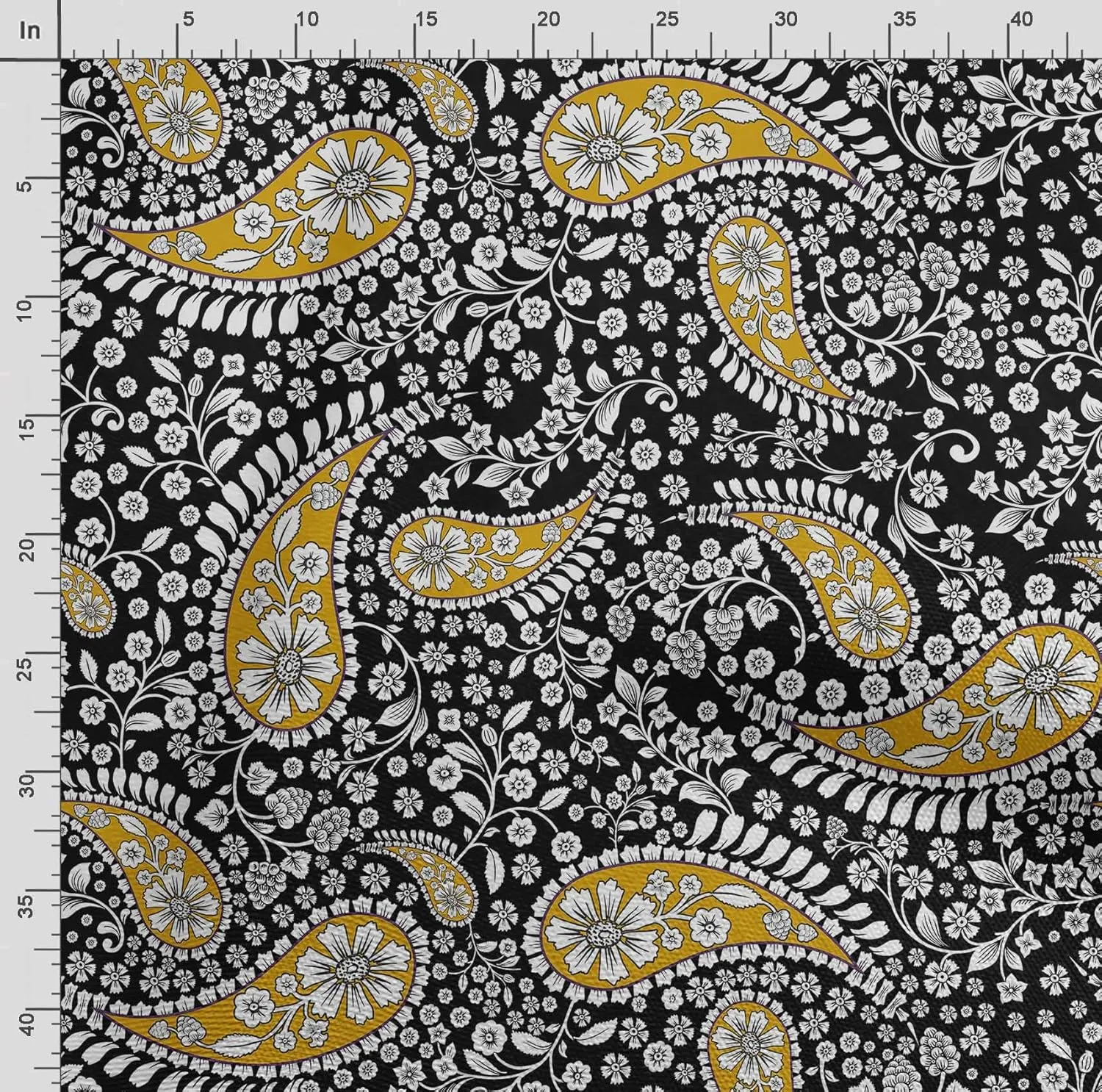 Soimoi Heavyweight Cotton Canvas Fabric Material - 56 Inch Wide, Black - Asian Print, Ideal for Making Durable Tote Bags, Backpacks, Jackets, Upholstery, Cushions, Outdoor Furniture Covers, 1 Yard