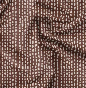 Soimoi Heavyweight Cotton Canvas Fabric Material - 56 Inch Wide, Brown - Abstract Print, Ideal for Making Durable Tote Bags, Backpacks, Jackets, Upholstery, Cushions, Outdoor Furniture Covers, 1 Yard