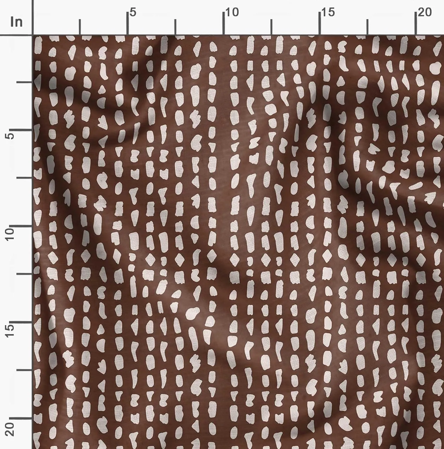 Soimoi Heavyweight Cotton Canvas Fabric Material - 56 Inch Wide, Brown - Abstract Print, Ideal for Making Durable Tote Bags, Backpacks, Jackets, Upholstery, Cushions, Outdoor Furniture Covers, 1 Yard