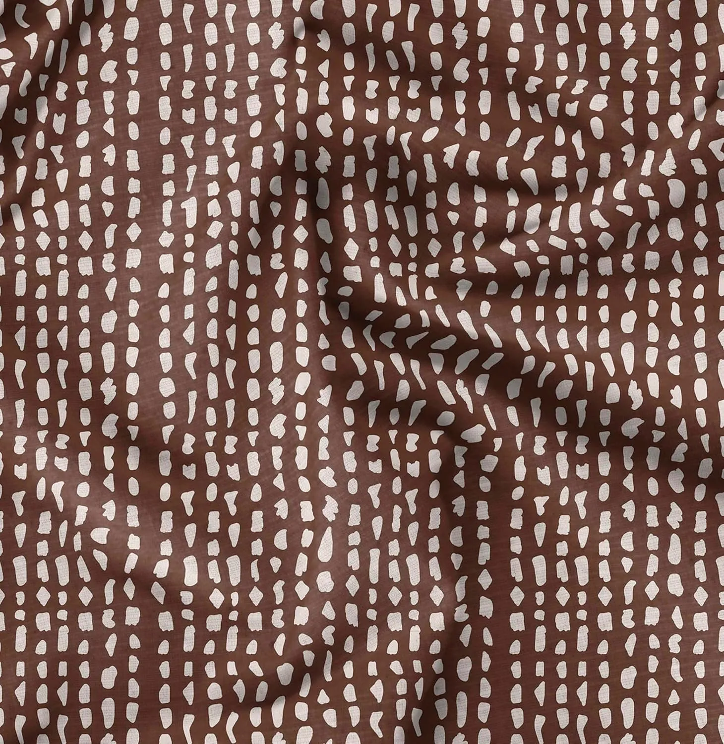 Soimoi Heavyweight Cotton Canvas Fabric Material - 56 Inch Wide, Brown - Abstract Print, Ideal for Making Durable Tote Bags, Backpacks, Jackets, Upholstery, Cushions, Outdoor Furniture Covers, 1 Yard