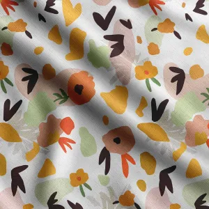 Soimoi Heavyweight Cotton Canvas Fabric Material- 56 Inch Wide, Multicolor- Floral Print, Ideal For Making Durable Tote Bags, Backpacks, Jackets, Upholstery, Cushions, Outdoor Furniture Covers, 1 Yard