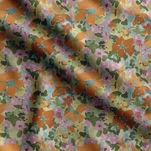 Soimoi Heavyweight Cotton Canvas Fabric Material - 56 Inch Wide, Orange - Abstract Print, Ideal For Making Durable Tote Bags, Backpacks, Jackets, Upholstery, Cushions, Outdoor Furniture Covers, 1 Yard