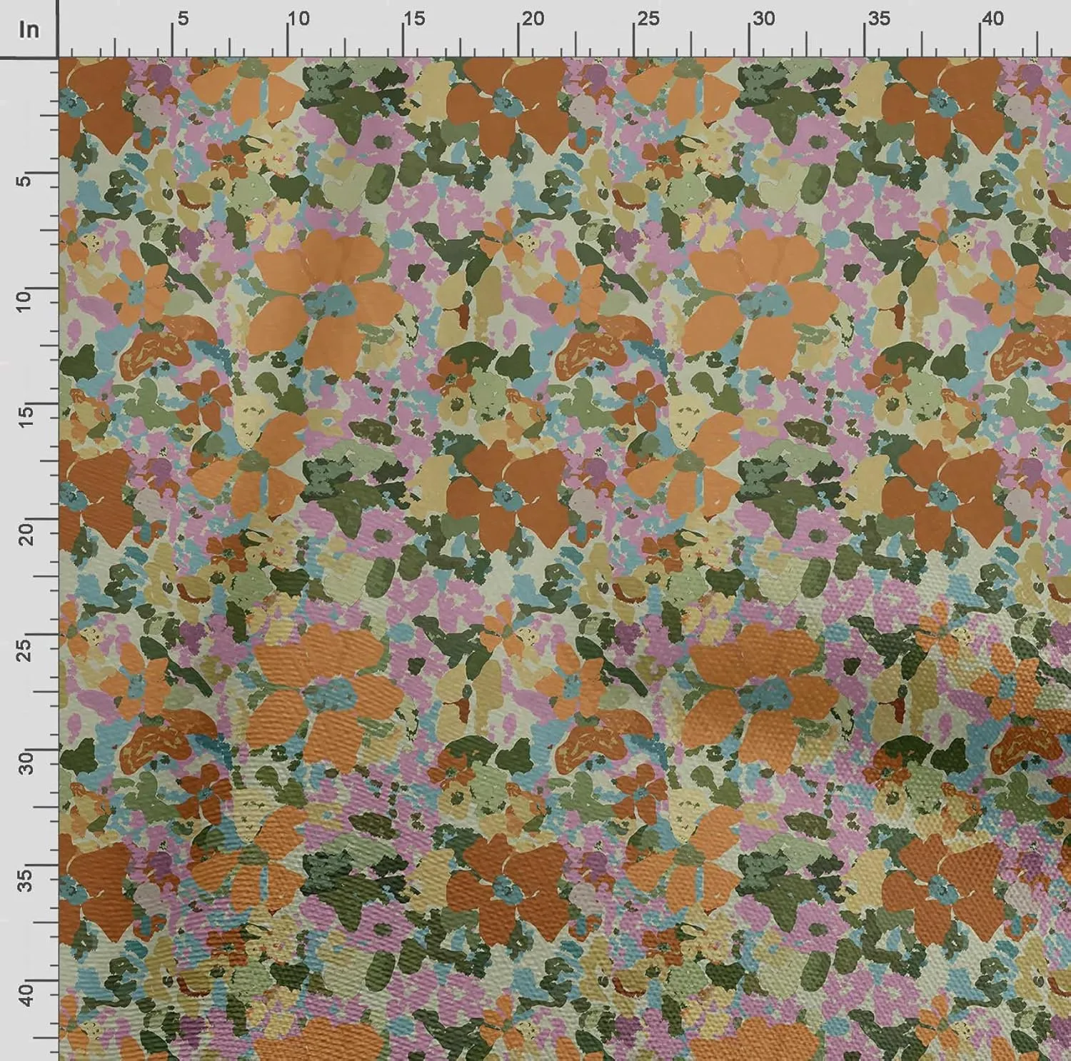 Soimoi Heavyweight Cotton Canvas Fabric Material - 56 Inch Wide, Orange - Abstract Print, Ideal For Making Durable Tote Bags, Backpacks, Jackets, Upholstery, Cushions, Outdoor Furniture Covers, 1 Yard