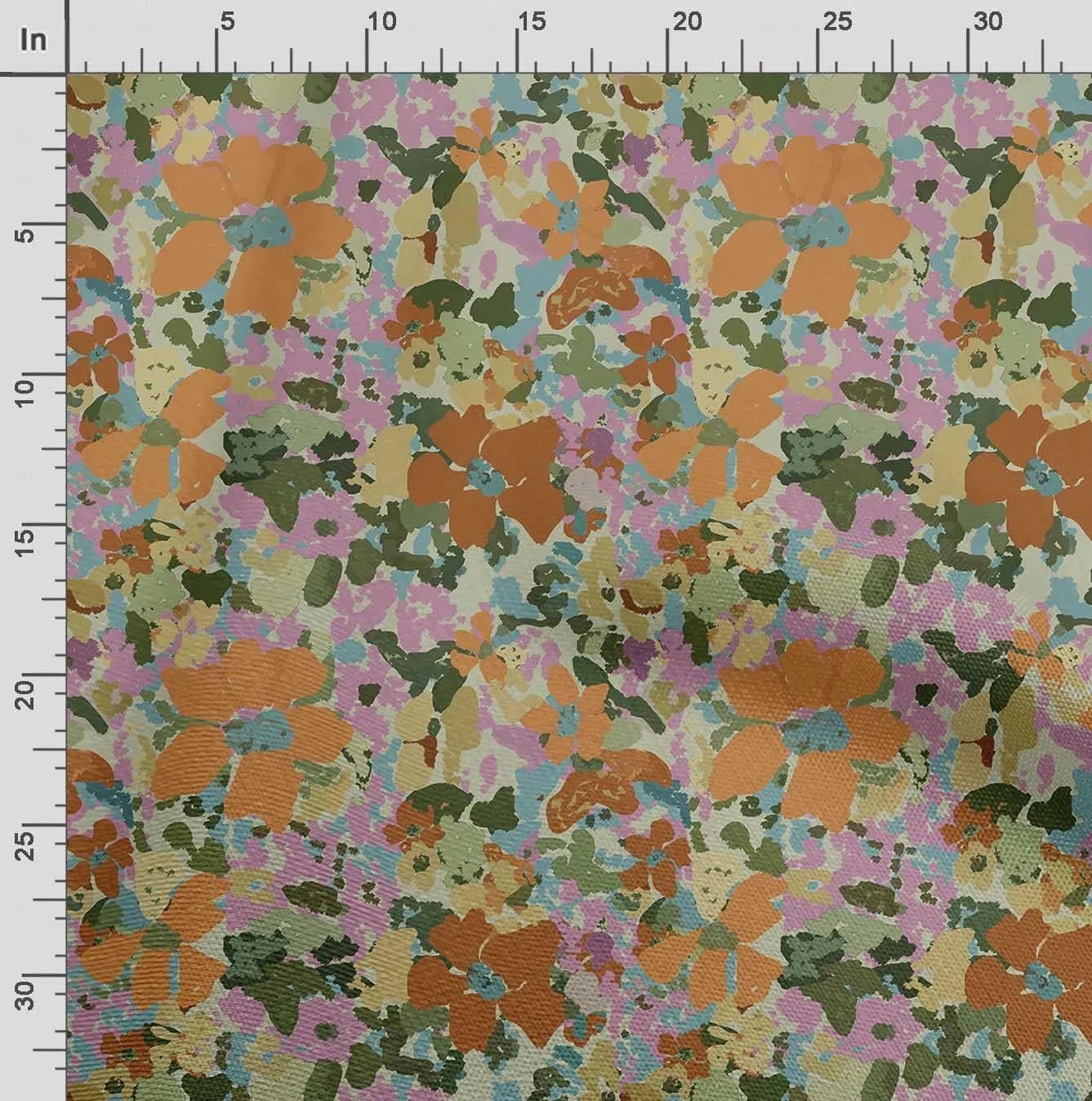 Soimoi Heavyweight Cotton Canvas Fabric Material - 56 Inch Wide, Orange - Abstract Print, Ideal For Making Durable Tote Bags, Backpacks, Jackets, Upholstery, Cushions, Outdoor Furniture Covers, 1 Yard