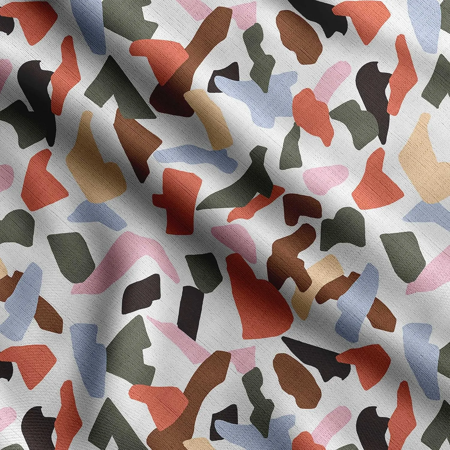 Soimoi Heavyweight Cotton Canvas Fabric Material - 56 Inch Wide, Orange - Abstract Print, Ideal For Making Durable Tote Bags, Backpacks, Jackets, Upholstery, Cushions, Outdoor Furniture Covers, 1 Yard