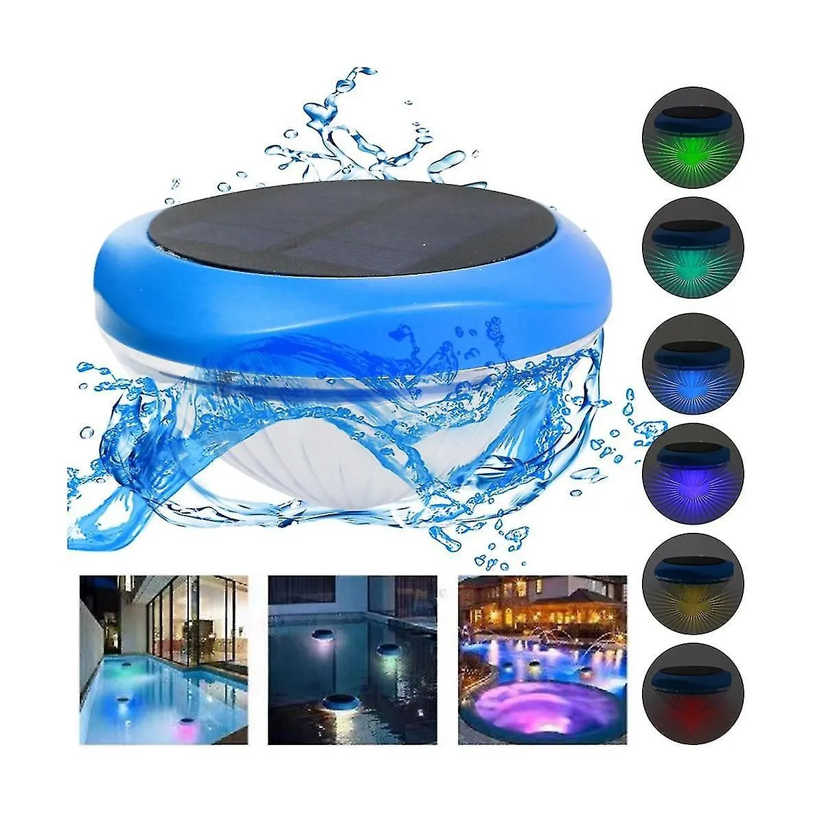 Solar Floating Pool Led Lights,waterproof Rgb Color Changing Pool Lights,pool Ac