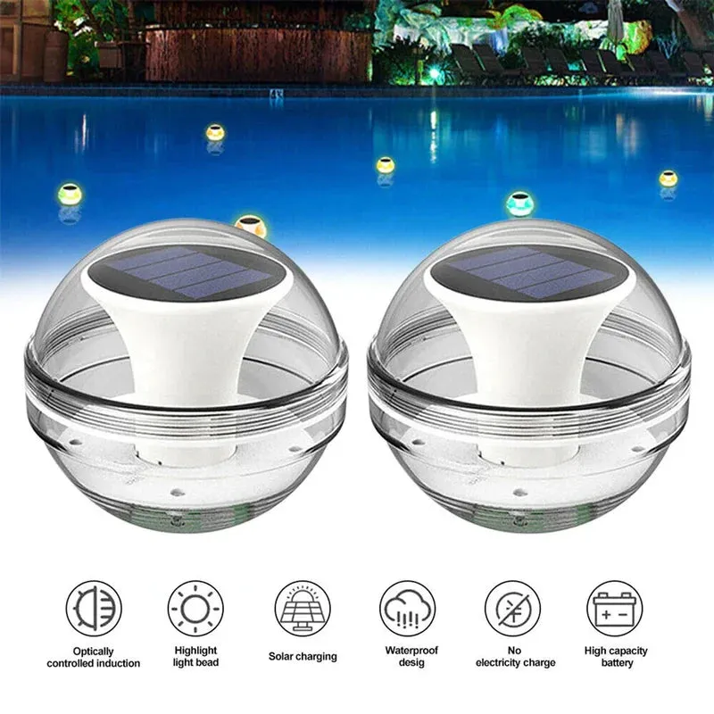 Solar Powered Floating Pool Light Waterproof Pond Lamp