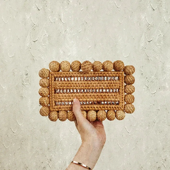 Soma Rattan Summer Clutch