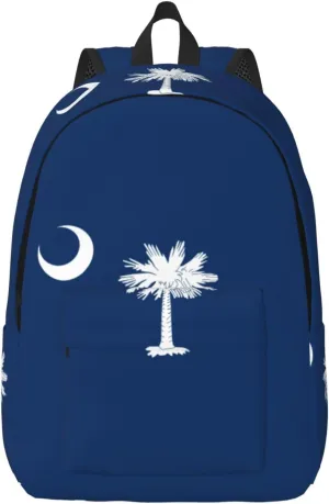 South Carolina Flag print Large Laptop Backpack for Women, Work Business Backpacks College Bookbag for School