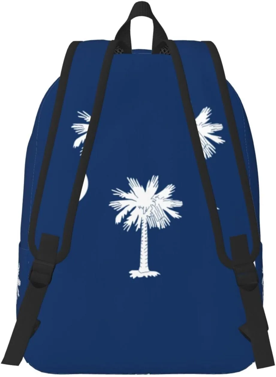 South Carolina Flag print Large Laptop Backpack for Women, Work Business Backpacks College Bookbag for School