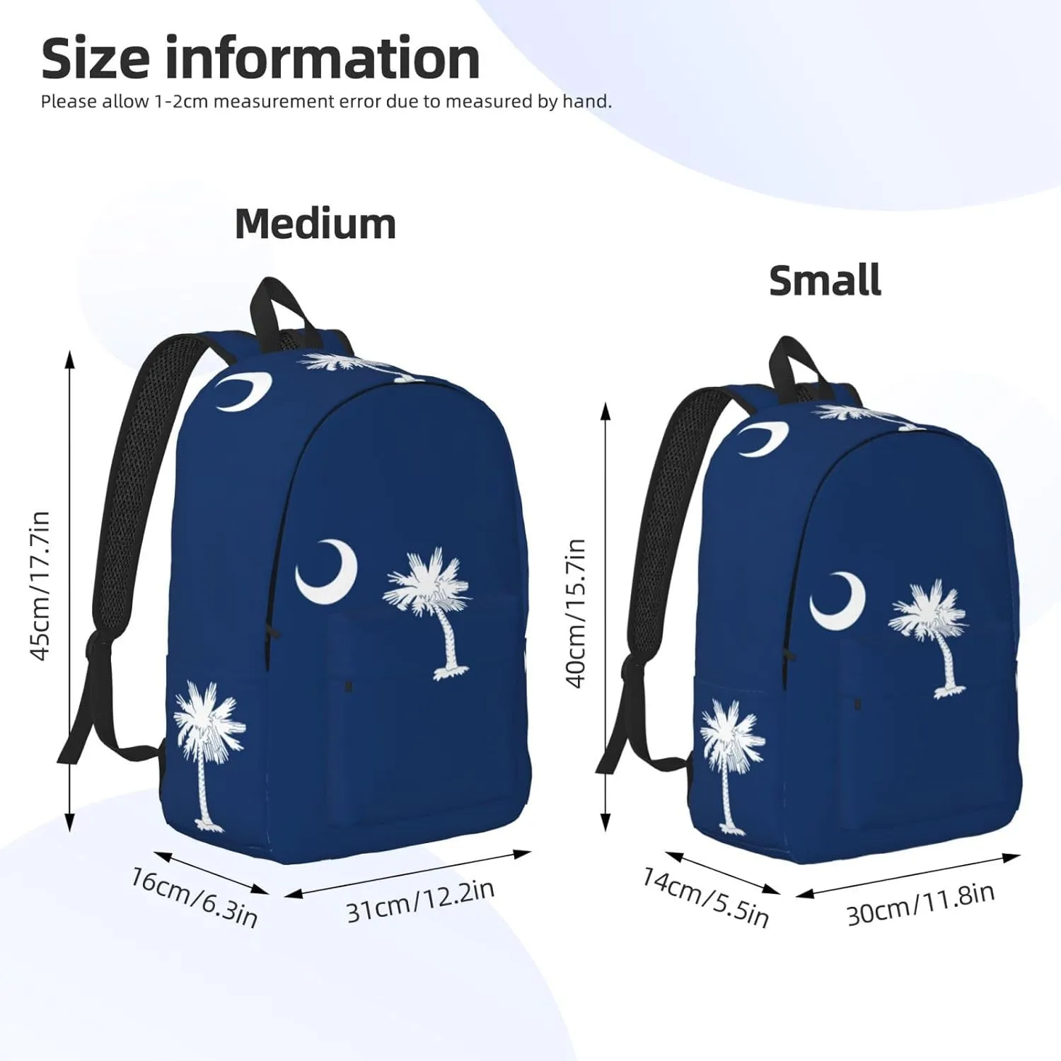South Carolina Flag print Large Laptop Backpack for Women, Work Business Backpacks College Bookbag for School