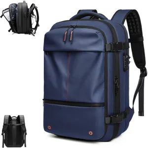 Space Vac Pro Backpack, Vacuum Backpack Travel with Pump, 60l Large-Capacity Travel Expandable with Compression (Blue)