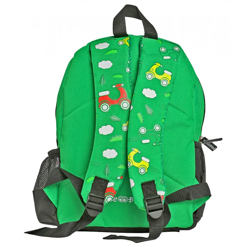 Speedy Scooter Bag | Frisky-Green Colour  |  Scooter Print  |  Dual Water Sleeves |  3 Compartments |  Separate A4 Size Pocket