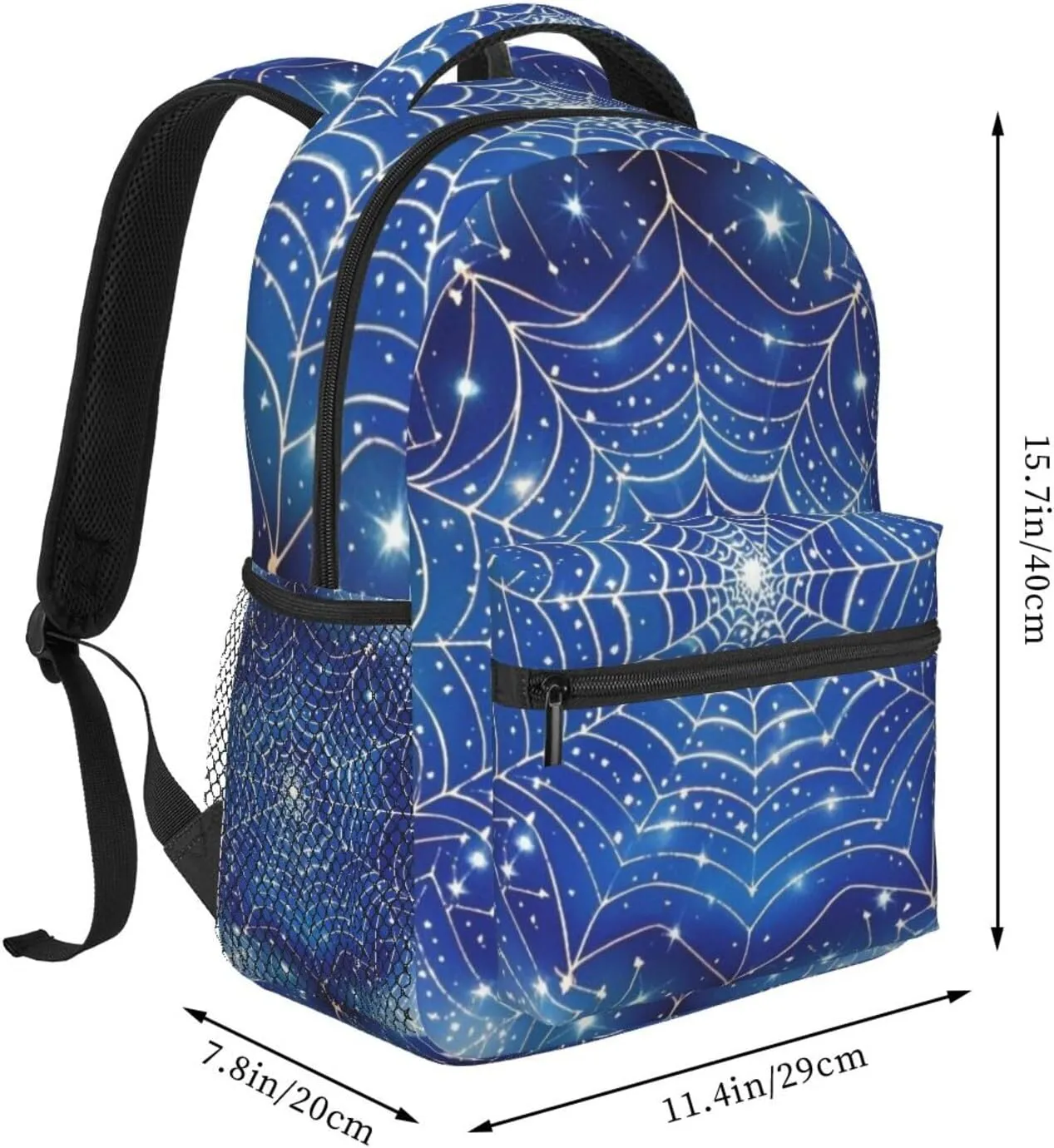 Spider Web Starry Sky Stars Adult Backpacks 15 Inch Laptop Backpack Double Shoulder Bag for Work Travel Gifts