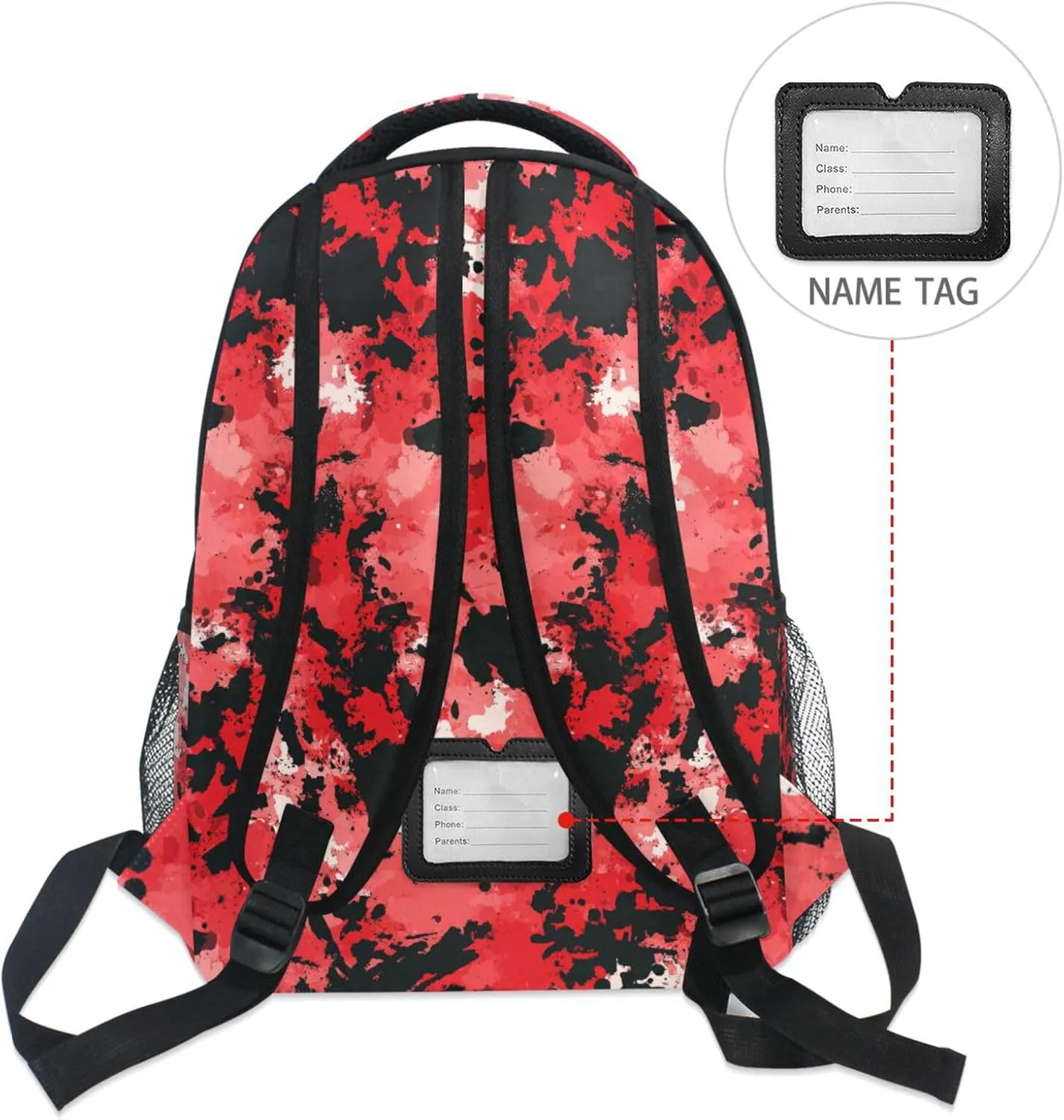 Sport Backpack for Teenager Fashion Business Work Bag with Chest Strap Gift Men & Women Red Camouflage Camouflage