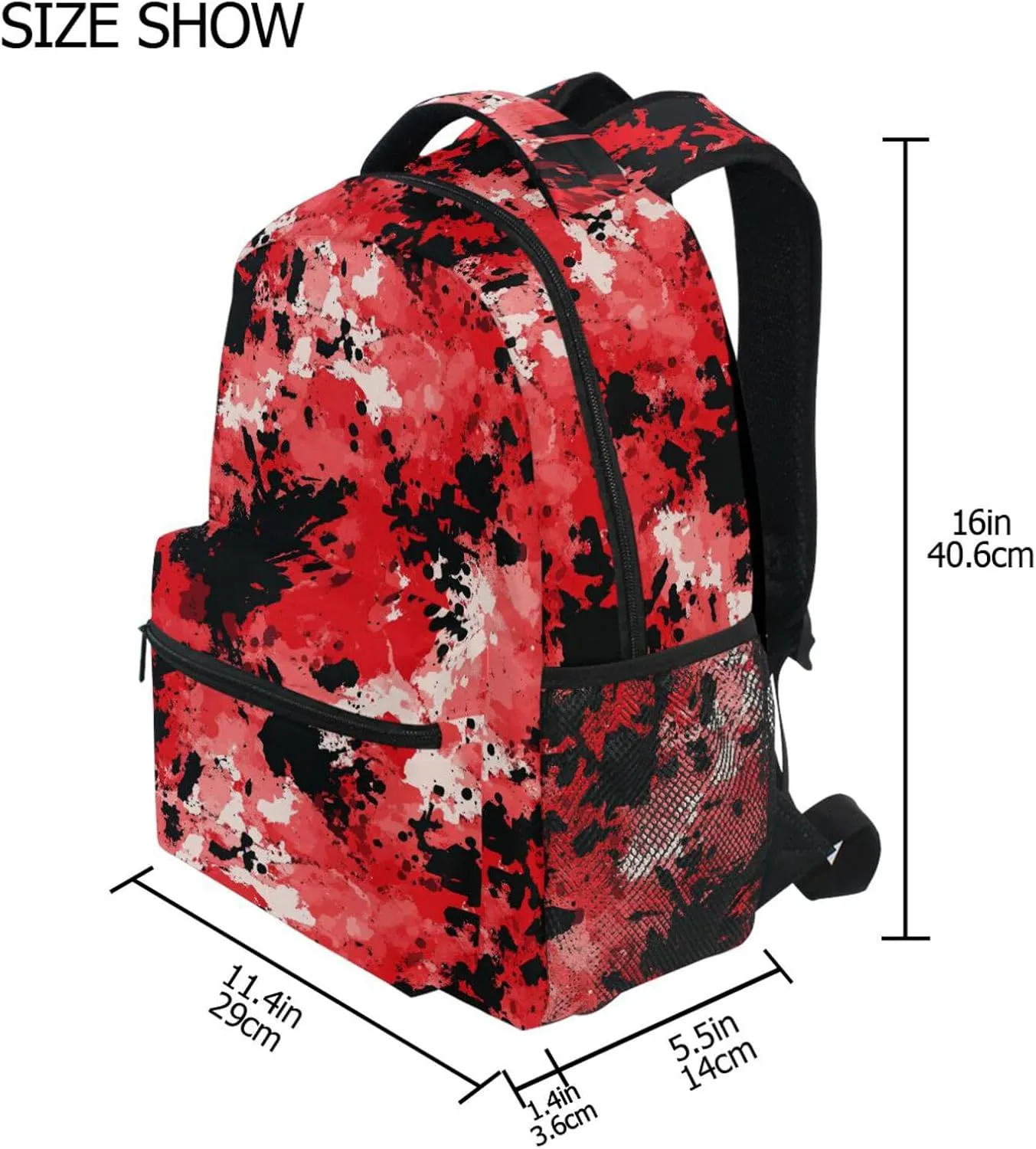 Sport Backpack for Teenager Fashion Business Work Bag with Chest Strap Gift Men & Women Red Camouflage Camouflage