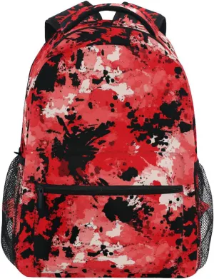 Sport Backpack for Teenager Fashion Business Work Bag with Chest Strap Gift Men & Women Red Camouflage Camouflage
