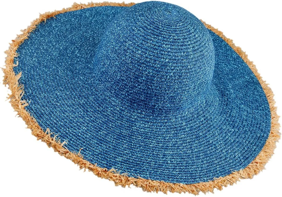 Sportmusies Women's Sun Hat, Wide Brim Floppy Roll Up UV Protection Straw Hat Beach Cap