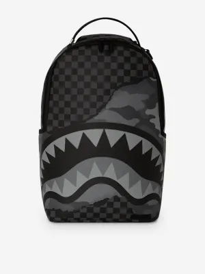 Sprayground Kids Split Up Camo Tear Backpack in Black (44cm)