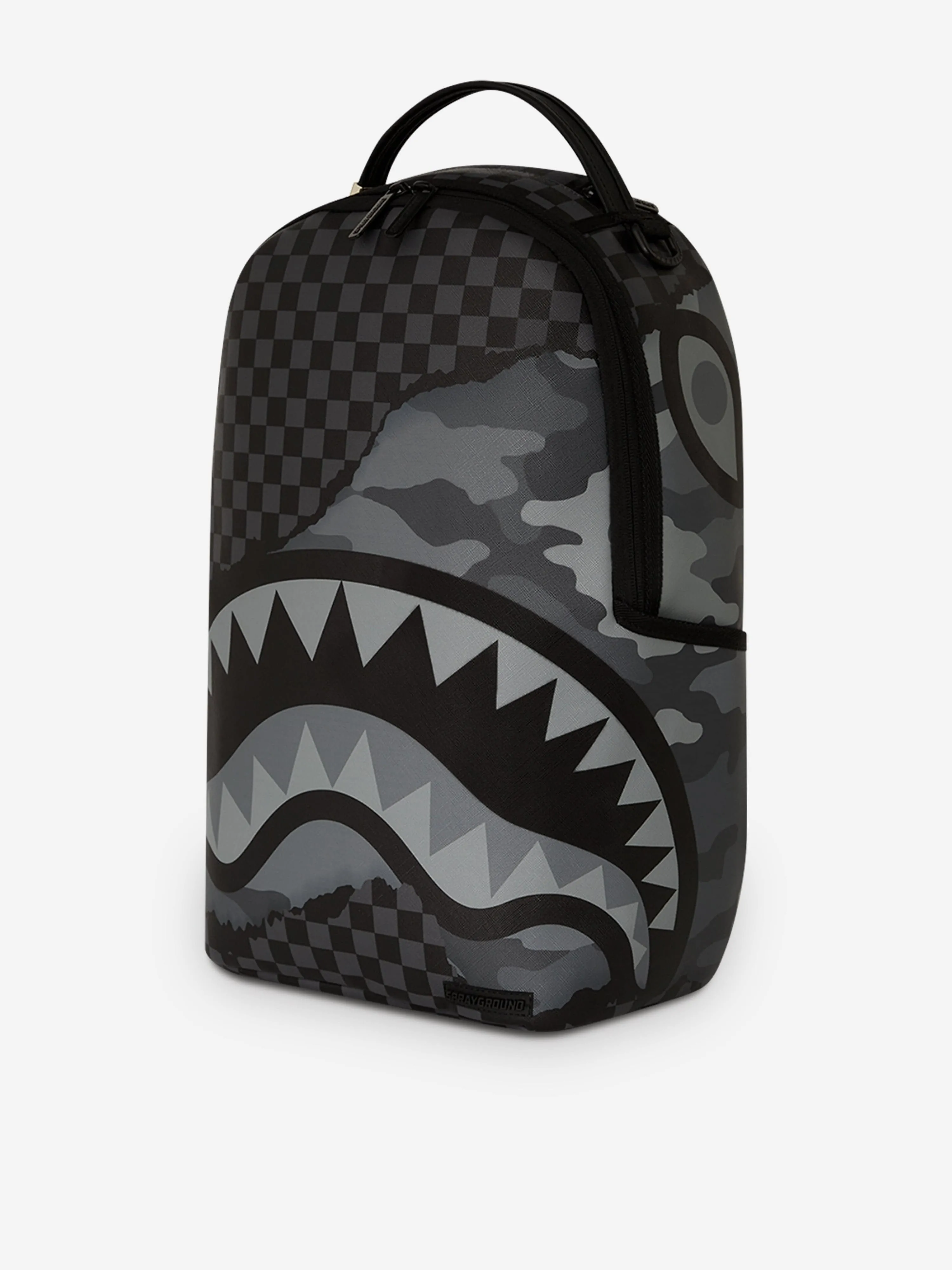 Sprayground Kids Split Up Camo Tear Backpack in Black (44cm)