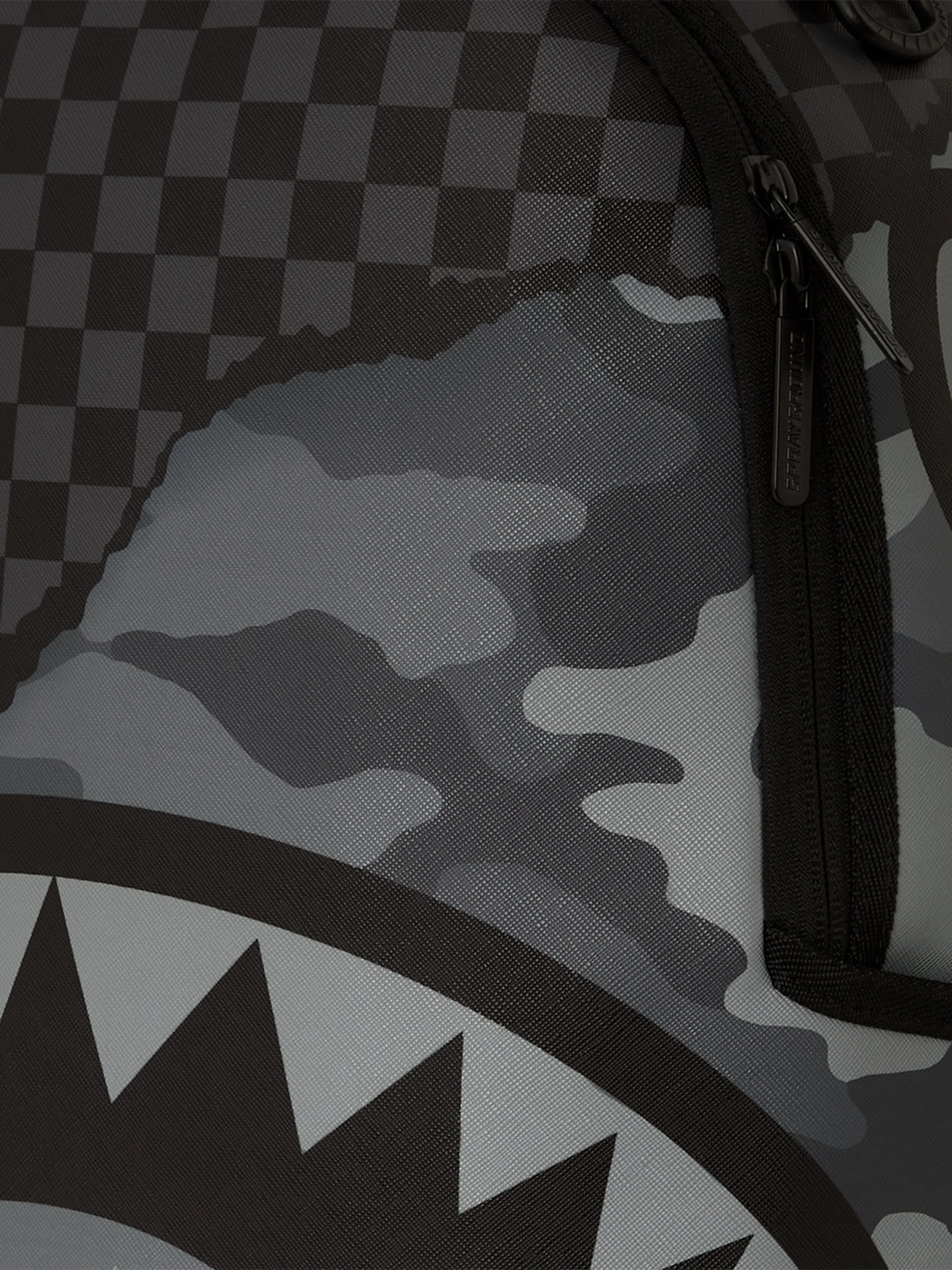 Sprayground Kids Split Up Camo Tear Backpack in Black (44cm)