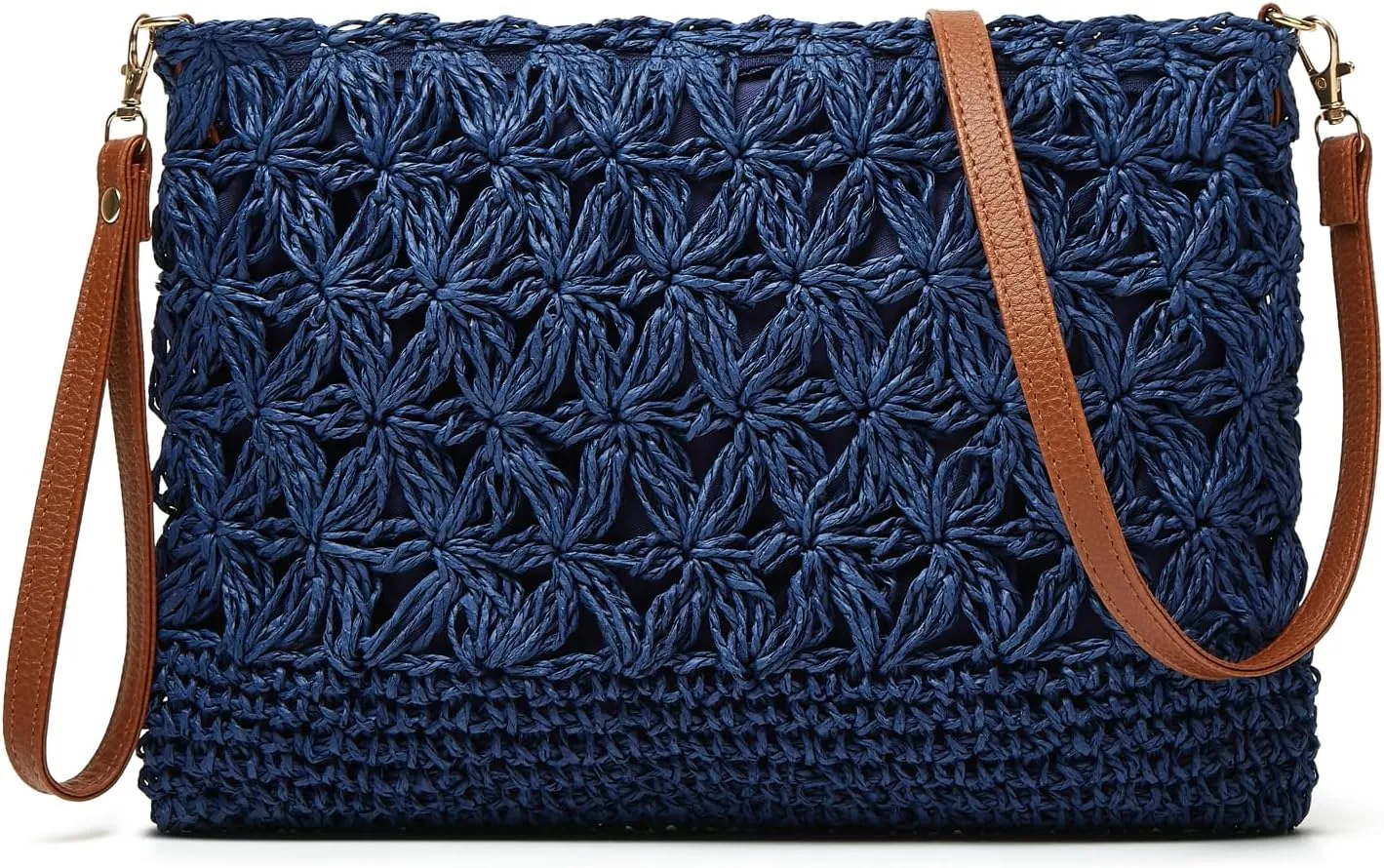 Square Bag Straw Beach Bags For Women Rattan Purse Summer Straw Crossbody Handmade Raffia Bag Handbag Purse Shoulder Bag 2025