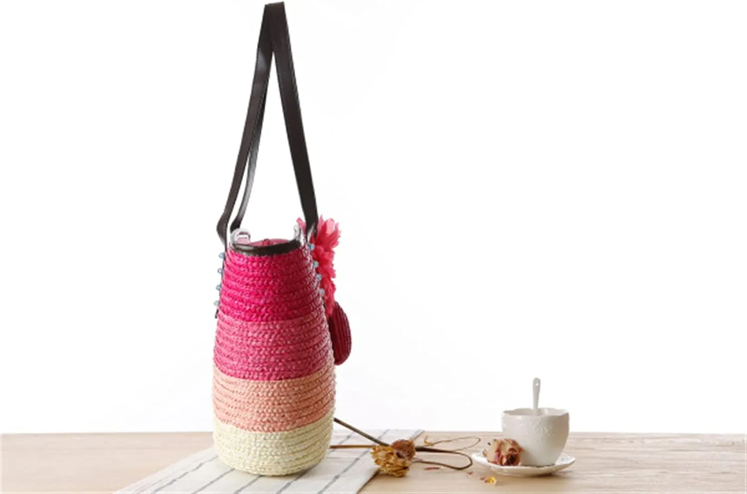 Straw Bag Beach Bags for Women - Straw Large Beach Tote Bag - Summer Handwoven Shoulder Bags for Beach.