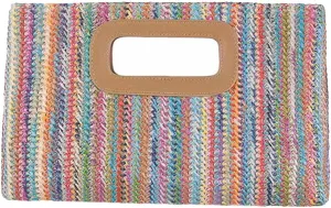 Straw Bag Top Handle Handbags for Women Straw Beach Summer Clutch Shoulder Crossbody Purse