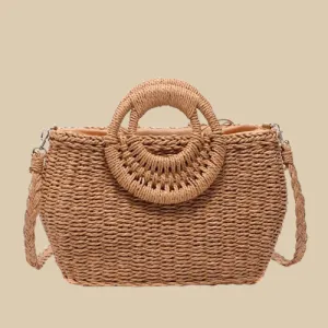 Straw Bag With Round Handles | Dana