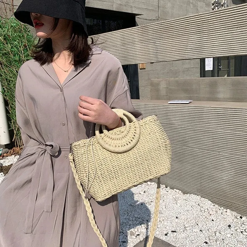 Straw Bag With Round Handles | Dana