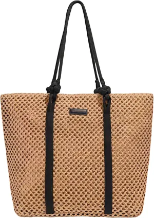 Straw Bags For Women, Crochet Beach Bag Large Woven Shoulder Purse Handbag, Beach Tote Straw Bag for Summer Vacation