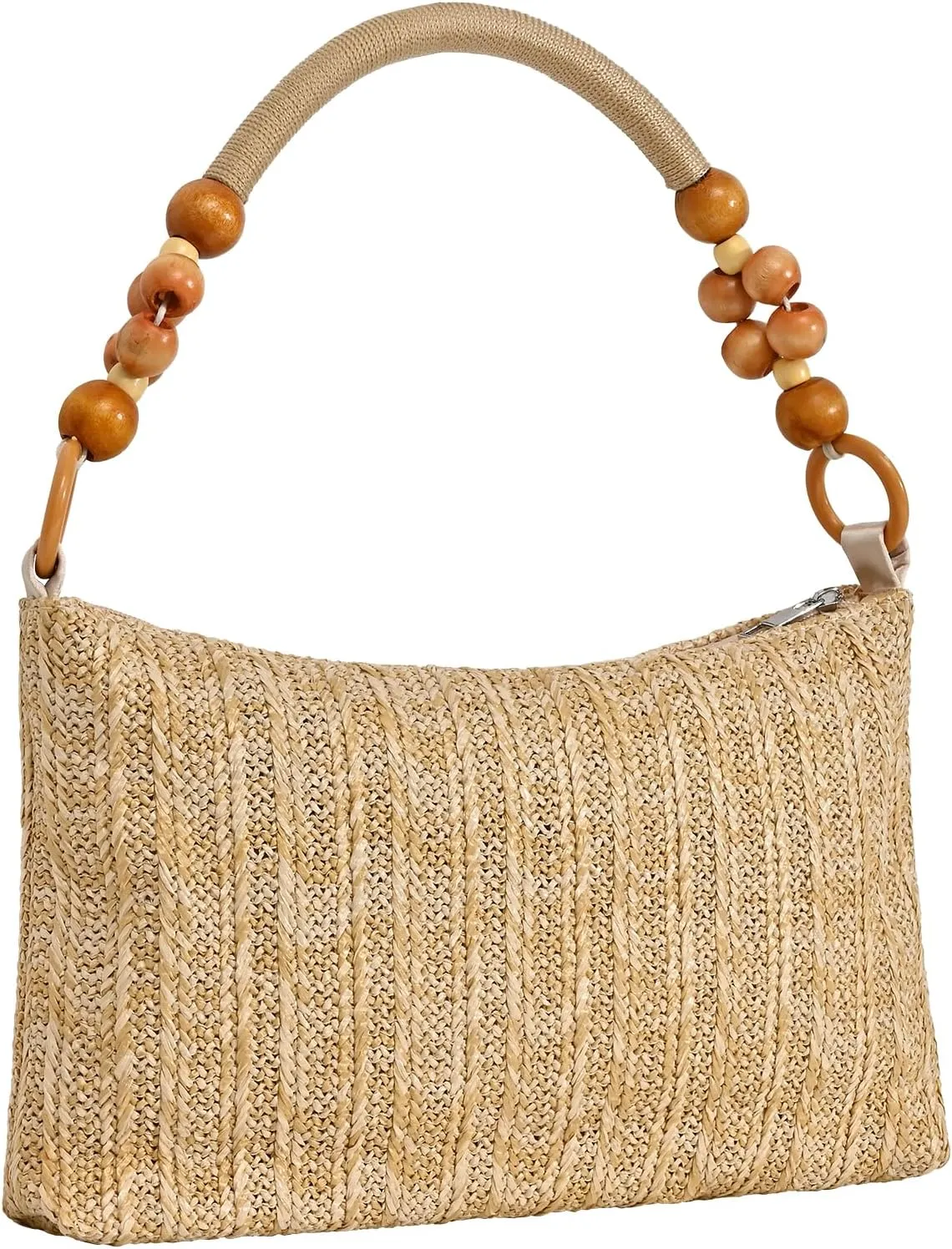 Straw Beach Bag for Women Shoulder Bag Straw Purse, Women Summer Handbag