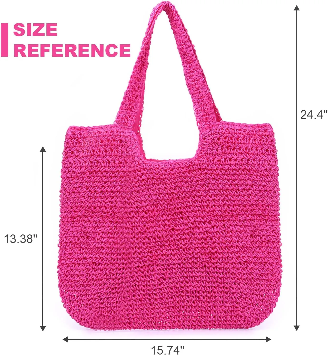 Straw Beach Bag for Women Summer Woven Tote Bag Shoulder Handbags