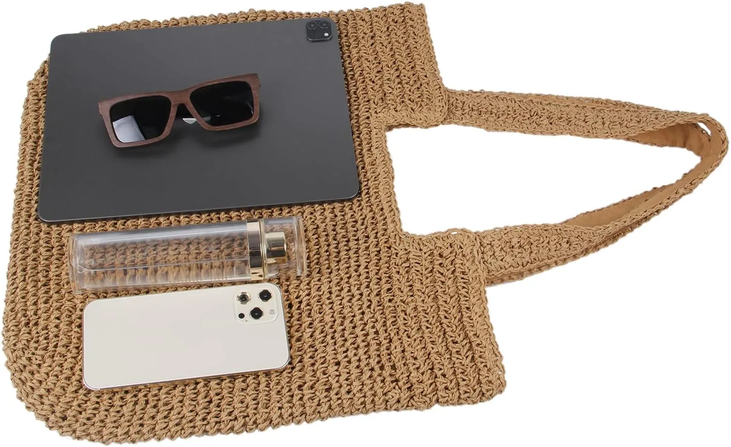 Straw Beach Bag for Women Summer Woven Tote Bag Shoulder Handbags