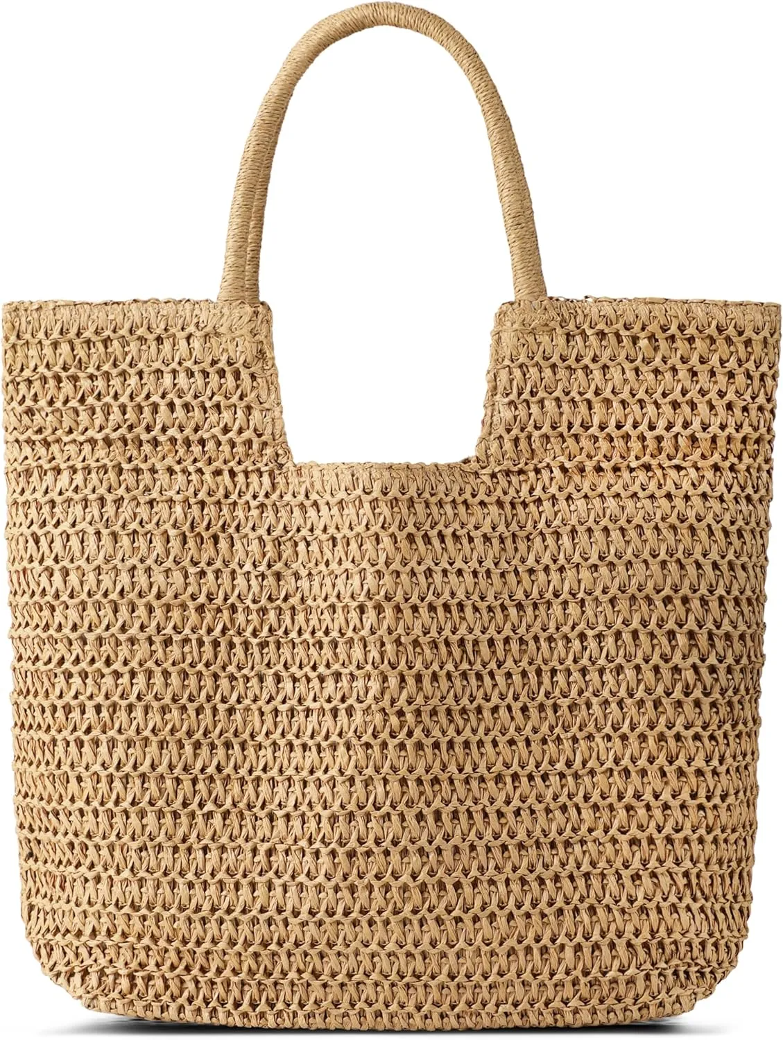 Straw Beach Bags for Women - Summer Woven Tote Bag Shoulder Handbags, Large Beach Bag for Women for Holiday