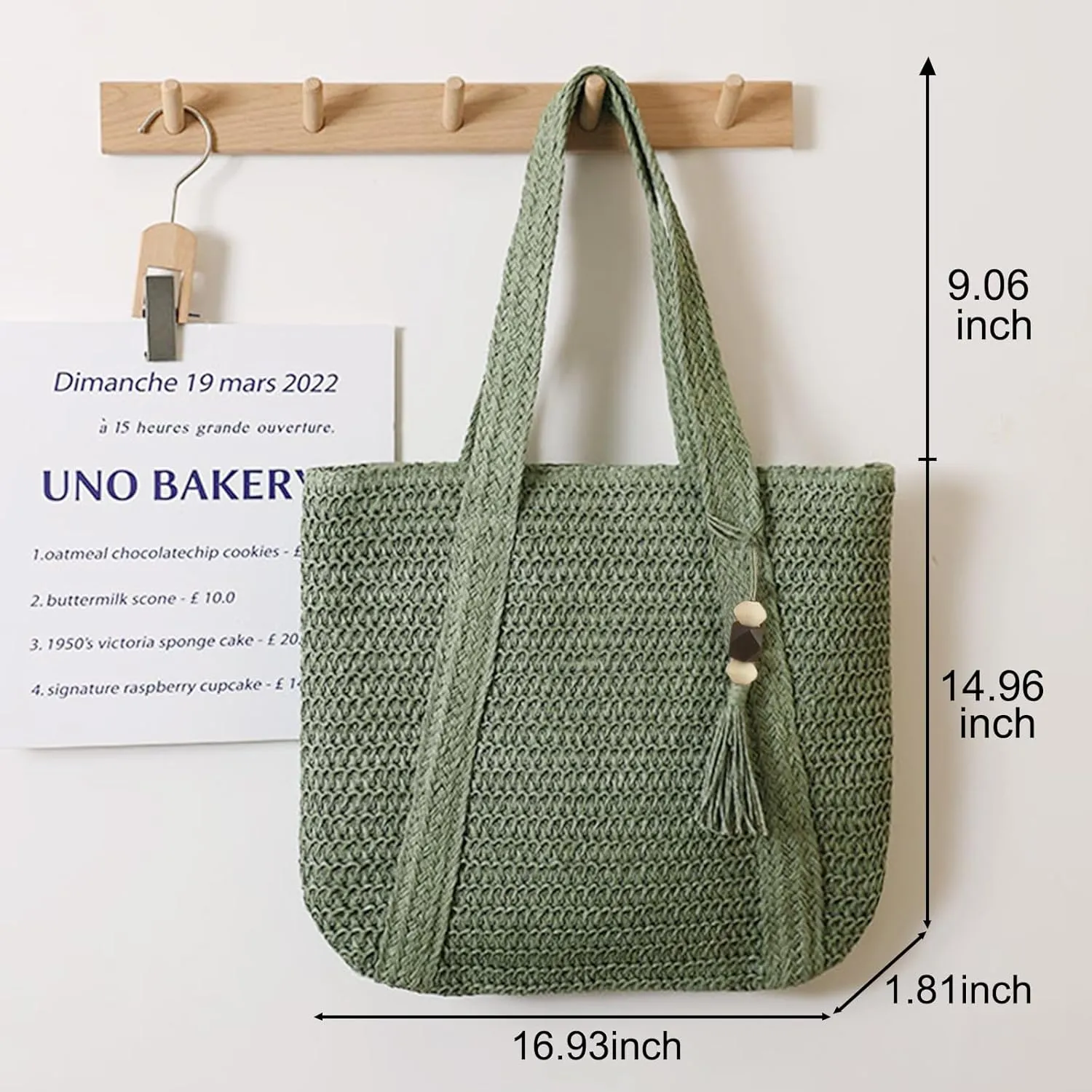 Straw Beach Bags for Women Woven Tote Bag Shoulder Handbags Summer Raffia Straw Purse Large Beach Bag for Vacation