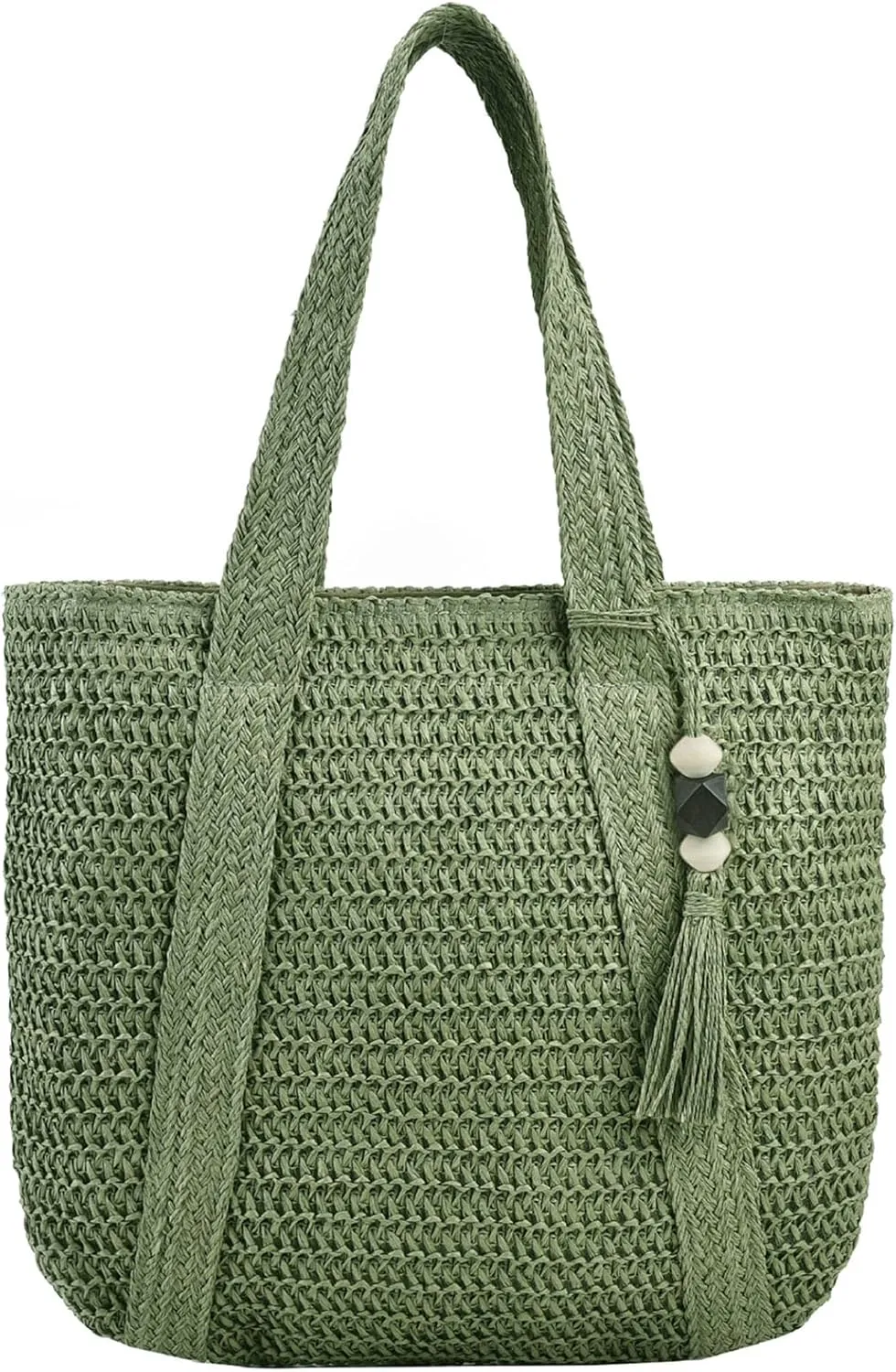 Straw Beach Bags for Women Woven Tote Bag Shoulder Handbags Summer Raffia Straw Purse Large Beach Bag for Vacation