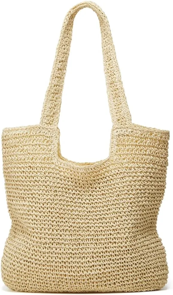 Straw Beach Tote Bag Hobo Bags Women Vintage Everything Summer Shoulder Beach Bag Cute Purse Work Travel Handbag 2025