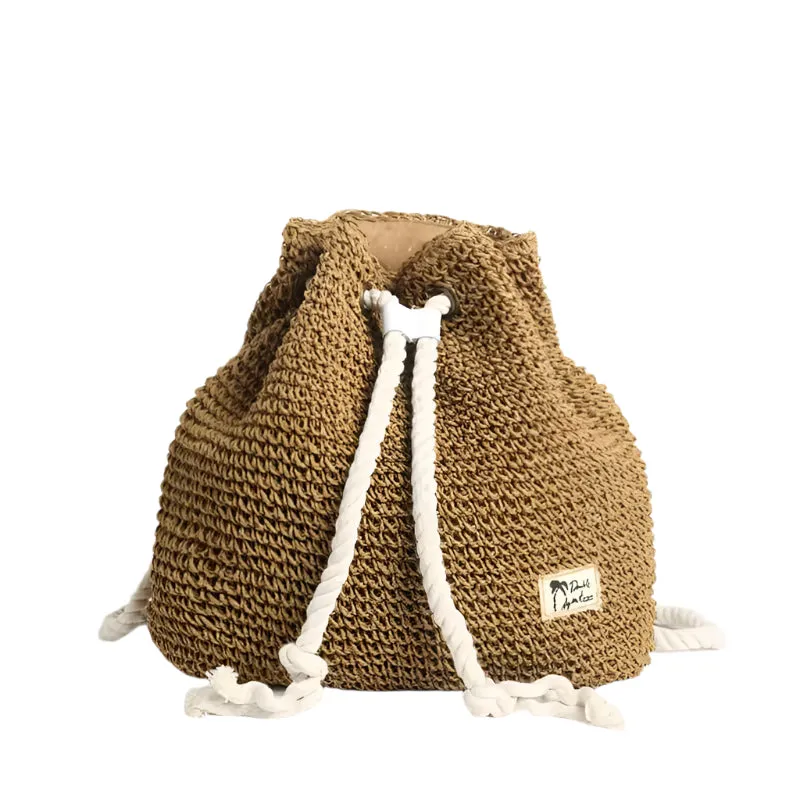 Straw Bucket Beach Bag | Felia