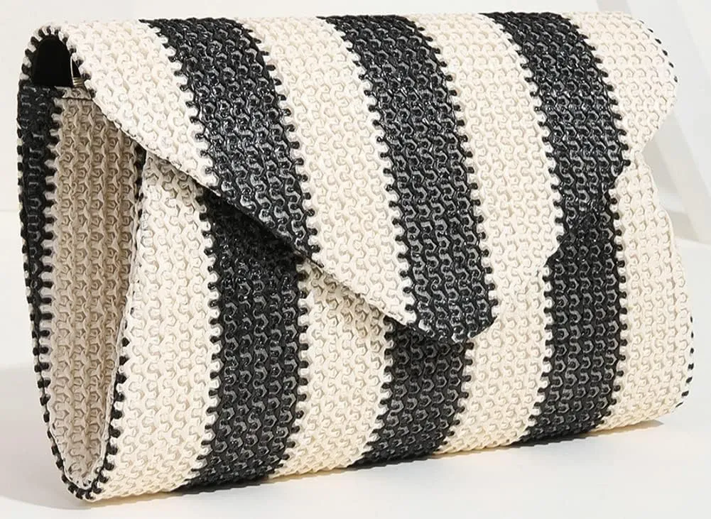 Straw Clutch Bags for Women Straw Shoulder Bags Summer Beach Bag Designer Crossbody Bag for Travel Beach
